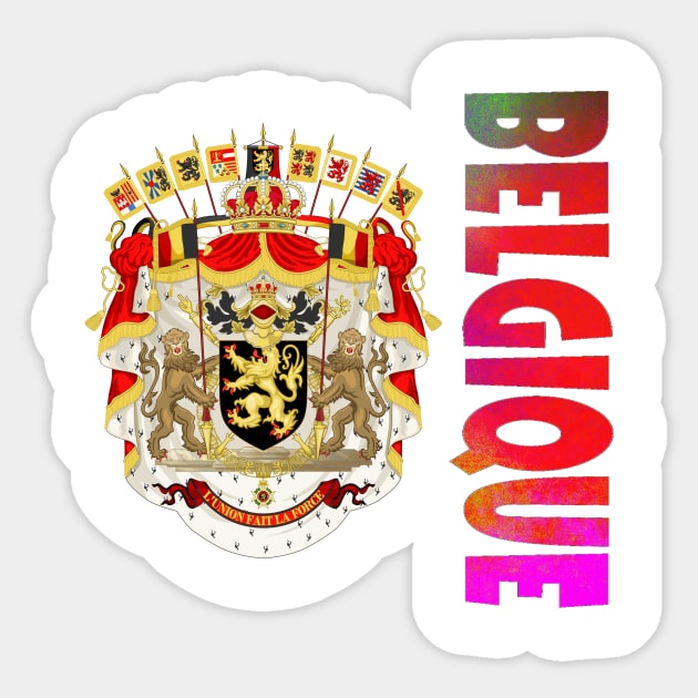 Belgique (Belgium) Coat of Arms Design Sticker by Naves